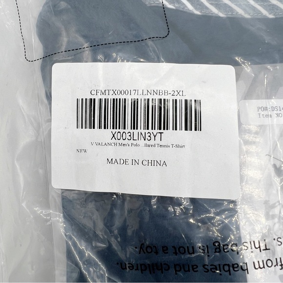 3 Pack V VALANCH Polo Shirts Sport Casual Short Sleeve Golf Moisture Wicking - Picture 5 of 8